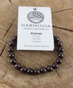 Bracelet Grenat - Perles 8mm, 1 pièce